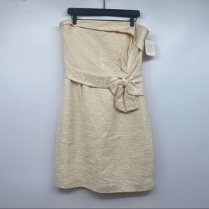 NWT Kate Spade Wedding Belles Kaye Bridal Cream Gold Sleeveless Mini Dress